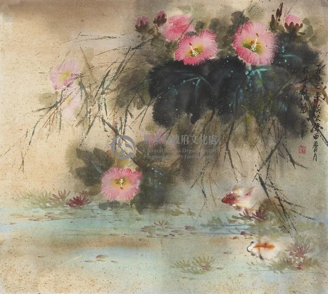 扶桑花與金魚藏品圖，第1張