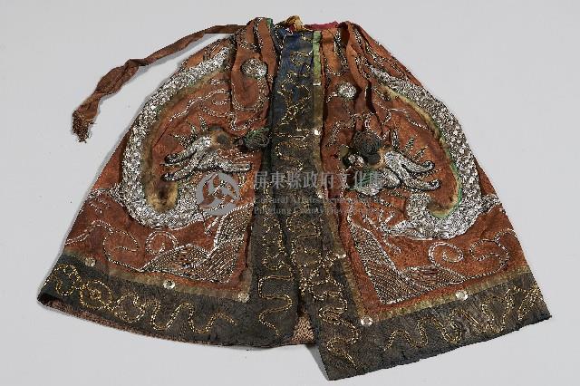 橘底藍邊繡龍紋神像衣藏品圖，第3張