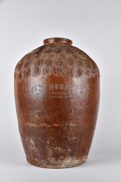 紅胎深褐釉條紋酒甕藏品圖，第2張