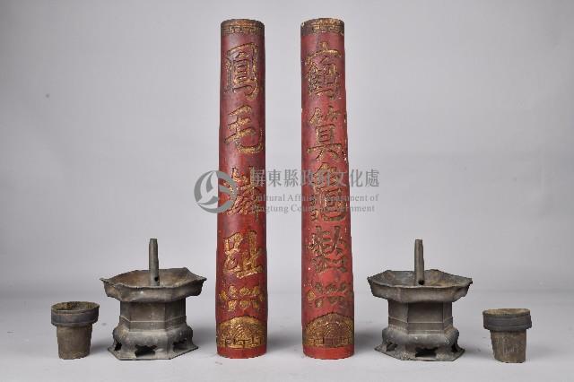 紅燭六角座燭台組藏品圖，第2張