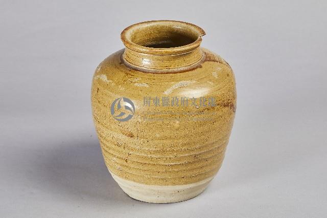 陶製橫紋褐釉罐藏品圖，第3張