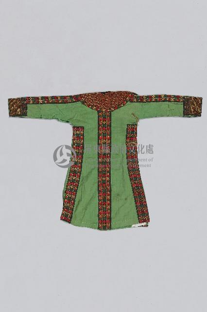 刺繡綠底女長衣藏品圖，第2張