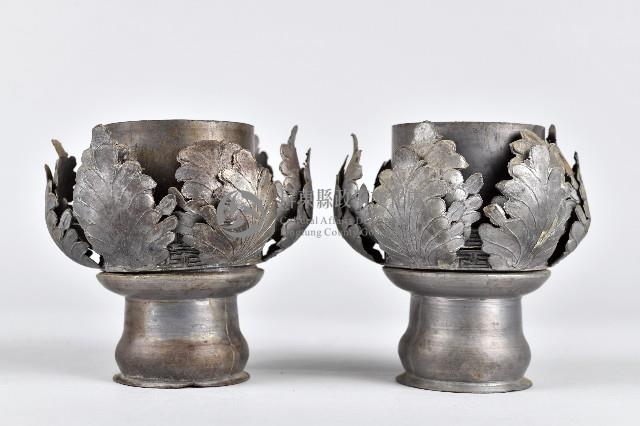 蓮瓣錫合金製燭台藏品圖，第2張