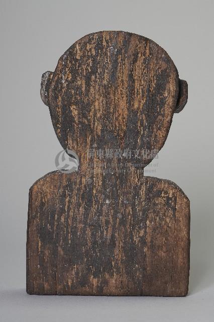 彩繪半身人像木雕藏品圖，第2張