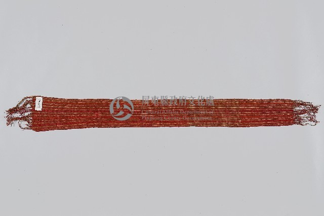 平織紅綠橫條紋腰巾藏品圖，第2張