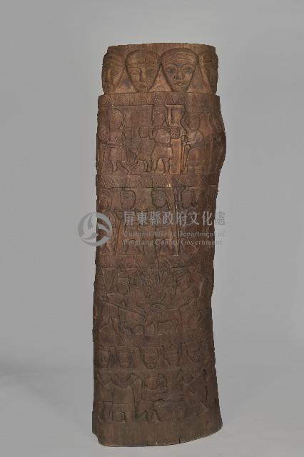 人物群像柱狀屏風藏品圖，第2張