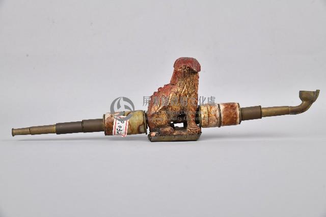 祥獅玉石旱煙斗藏品圖，第2張