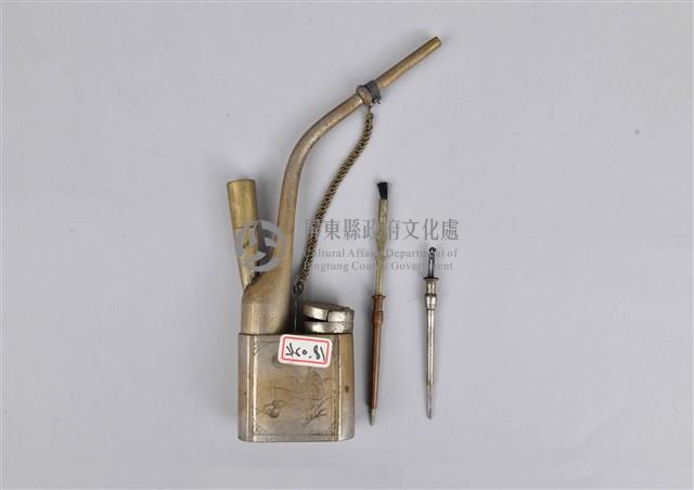 雀鳥花葉雙筒水煙斗藏品圖，第2張