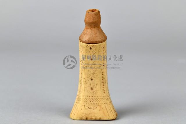 幾何紋封口竹木製火藥筒藏品圖，第1張