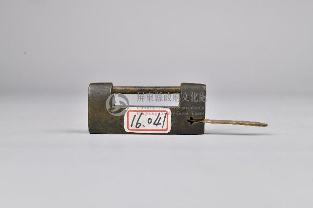 黃銅定向鎖-鎖身及鑰匙藏品圖，第2張