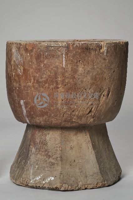 八邊形底座木臼木製杵臼藏品圖，第2張