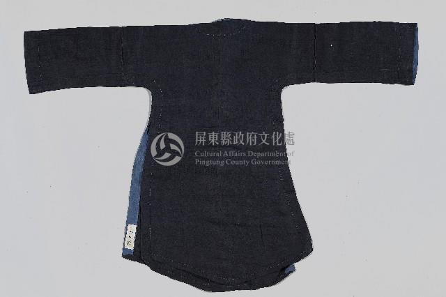 女性條紋領口客家藍衫藏品圖，第2張