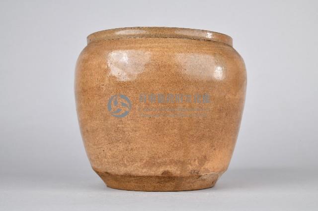 陶製褐胎透明釉素面油罐藏品圖，第1張