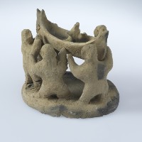 陶偶（五人抬船）藏品圖，第1張