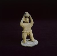 陶偶（單人頂壺）藏品圖，第2張