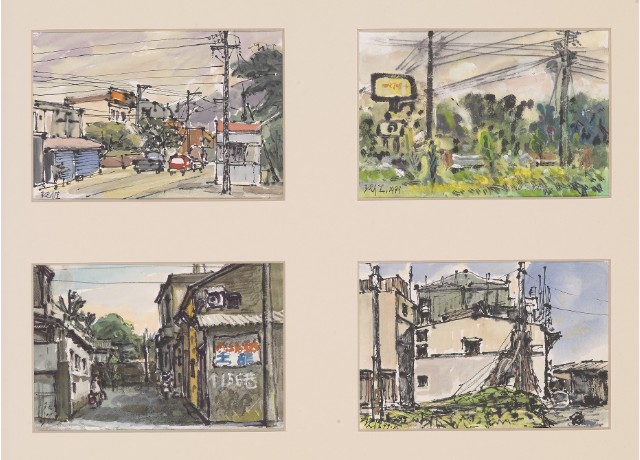 Four Electric Pole Landscapes