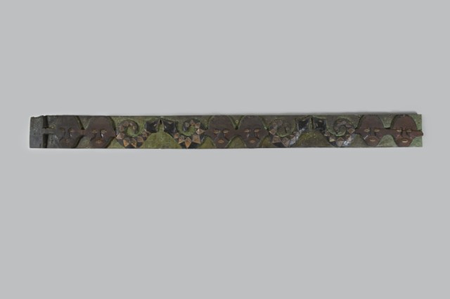 Carved house crossbeam