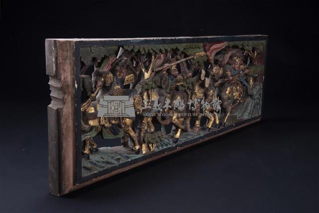 廟宇迴廊橫樑木雕藏品圖，第3張