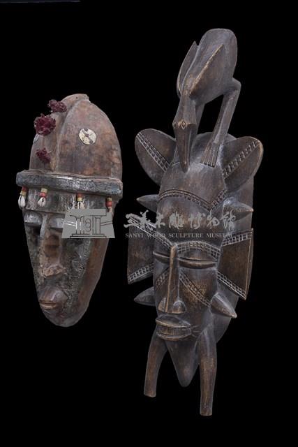 鳥神面具(奈及利亞土著民族木雕)藏品圖，第3張