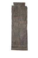 排灣族屋豎板（柱））、木雕板藏品圖，第1張