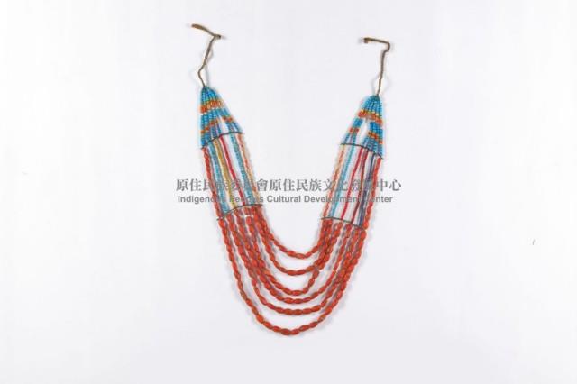 六連珠項鍊、女子瑪瑙玻璃珠串胸飾 藏品圖，第1張