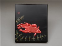 堆朱描金硯盒藏品圖，第2張