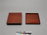 堆朱描金硯盒藏品圖，第4張