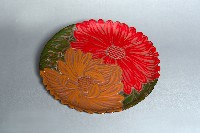 木雕菊花漆盤 藏品圖，第1張