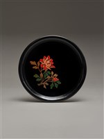 牡丹描彩高繪盤藏品圖，第1張