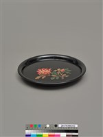 牡丹描彩高繪盤藏品圖，第3張
