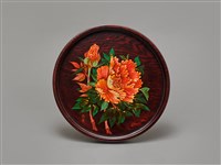 描彩罩漆磨顯丸盤藏品圖，第1張