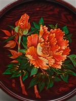 描彩罩漆磨顯丸盤藏品圖，第4張