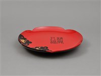 梅花型漆繪大盤 藏品圖，第1張