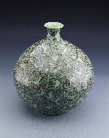 雕釉葉紋瓶藏品圖，第1張