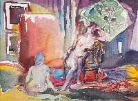 女子與圖騰藏品圖，第1張