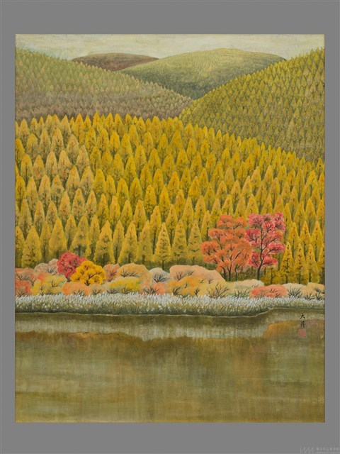 湖邊秋色藏品圖，第1張