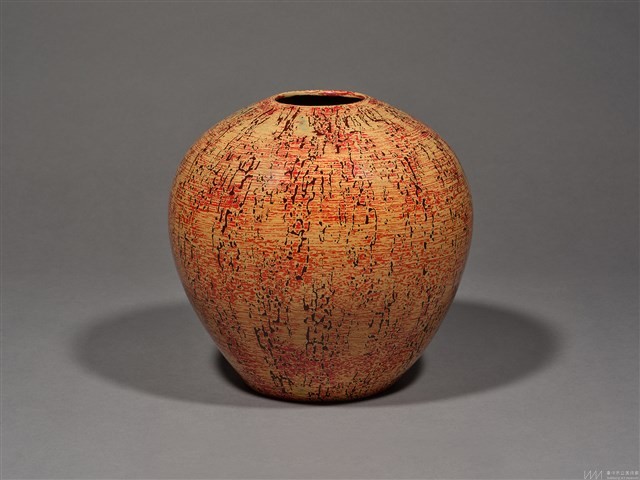 犀皮夾苧花瓶 藏品圖，第1張