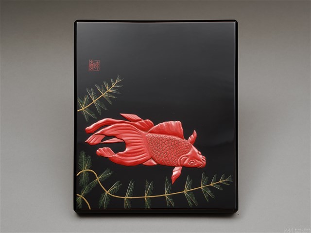堆朱描金硯盒藏品圖，第2張