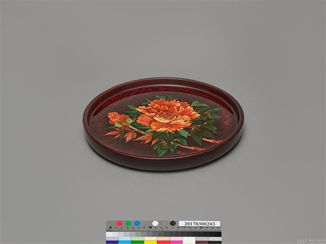 描彩罩漆磨顯丸盤藏品圖，第3張