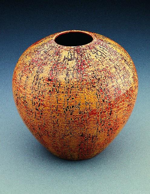 犀皮夾苧花瓶 藏品圖，第1張