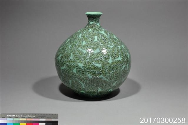 雕釉葉紋瓶藏品圖，第3張
