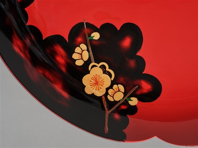 梅花型漆繪大盤 藏品圖，第4張