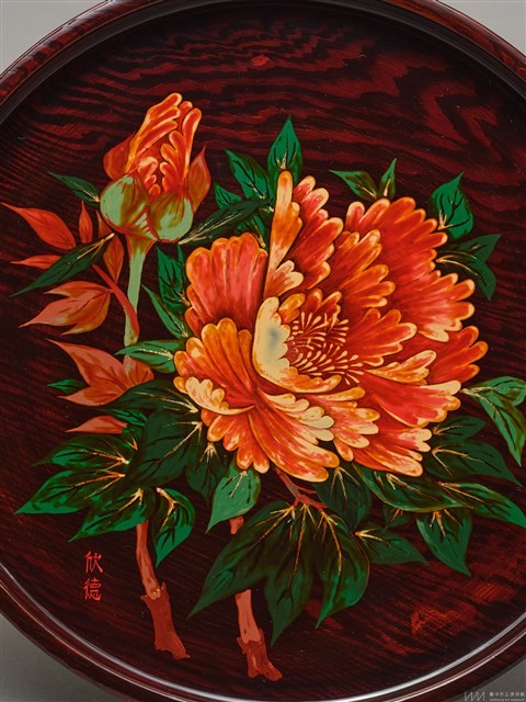 描彩罩漆磨顯丸盤藏品圖，第4張