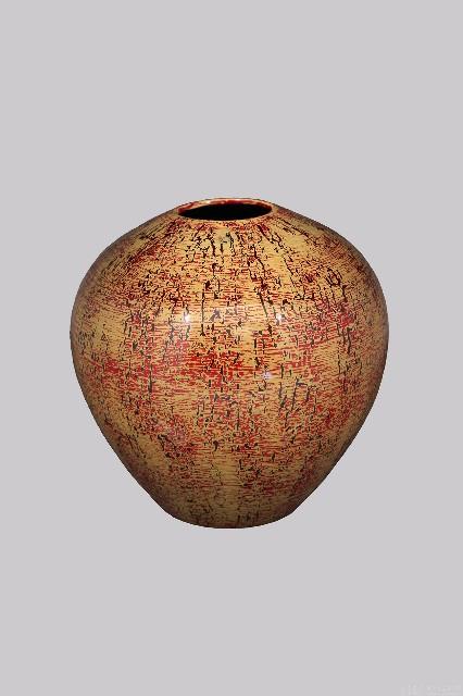 犀皮夾苧花瓶 藏品圖，第1張