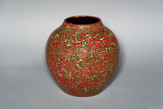 夾紵犀皮漆瓶 藏品圖，第1張