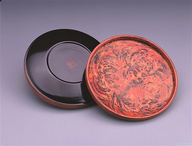 木胎犀皮小盤子 藏品圖，第2張