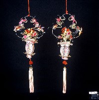 纏絲花朵針繡花籃〈一對〉藏品圖，第2張