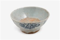 青花印花植物紋碗藏品圖，第1張