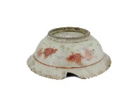 紅綠彩金魚水草紋撇口缽藏品圖，第2張