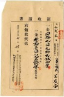 明治三十二年臺南下橫街三友堂繳納地租及地租附加稅領收證明藏品圖，第1張